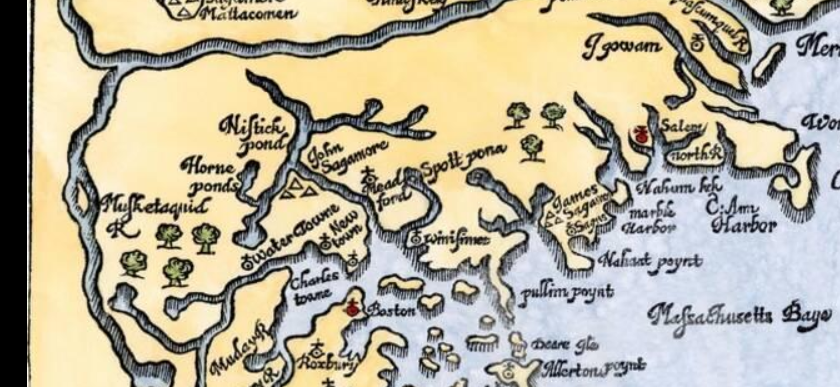 1634 map of Mass Bay