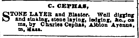 1887 ad for Charles Cephas Stonelayer and Blaster