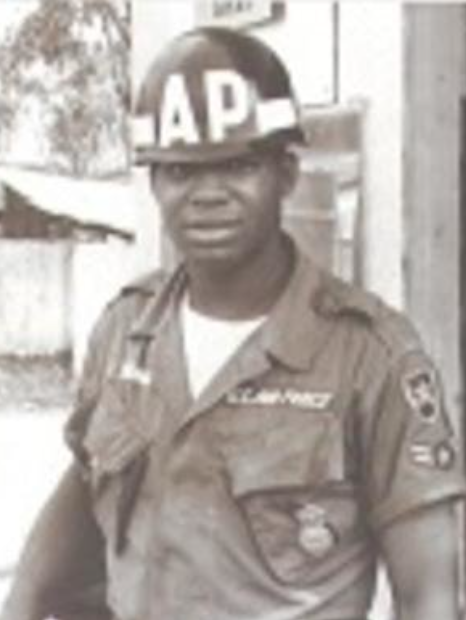 Robert Yancey in Air Force uniform and helmet